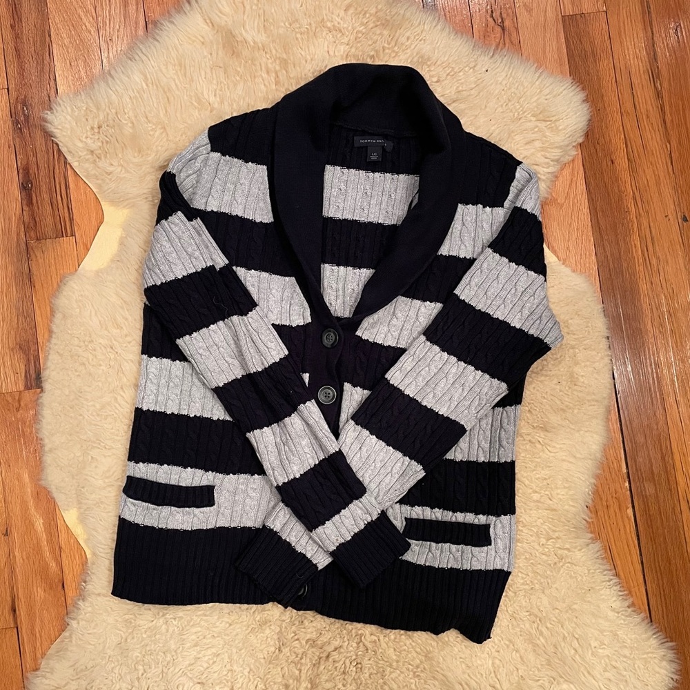 Tommy Hilfiger Cable Knit Button Up Cardigan